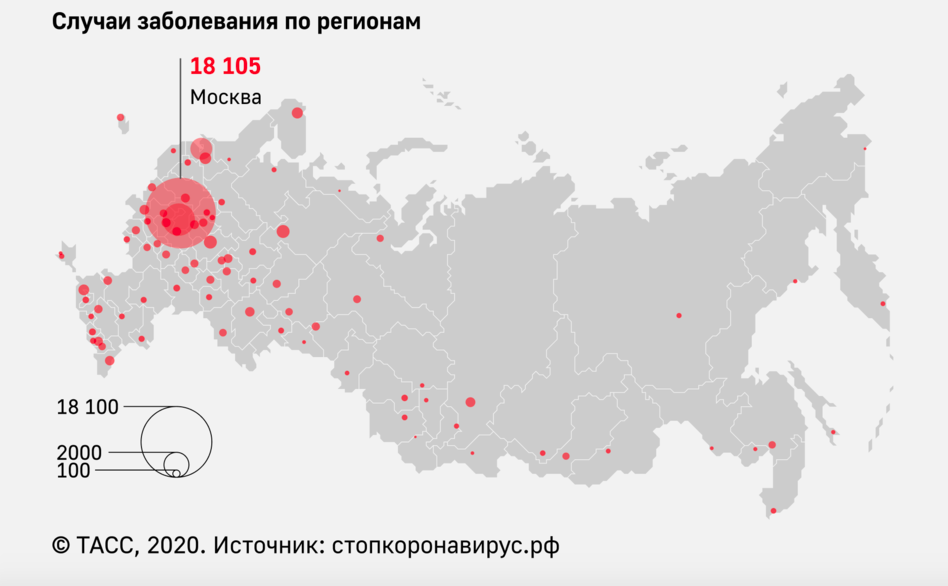 Коронавирус из Москвы распространился в регионы