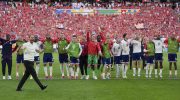 Сборная Англии выиграла серию пенальти на чемпионате Европы впервые с 1996 года.
