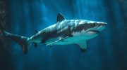 Ученые впервые сняли на видео столкновение исполинской акулы с судном в Ирландии