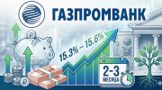 Газпромбанк обновил вклад «Новые деньги»: ставки до 15,6% и новый двухмесячный срок