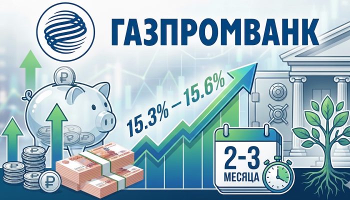 Газпромбанк обновил вклад «Новые деньги»: ставки до 15,6% и новый двухмесячный срок