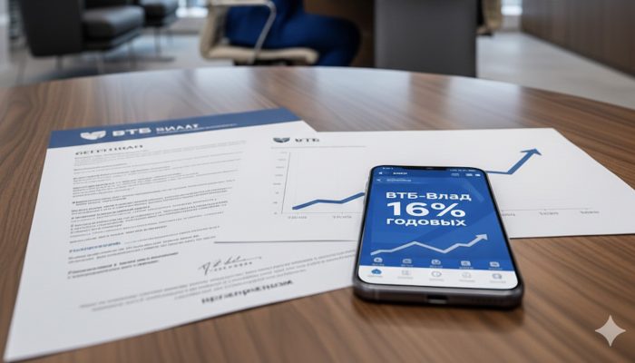 ВТБ выдал максимальную ставку 16% годовых по «ВТБ-Вкладу»