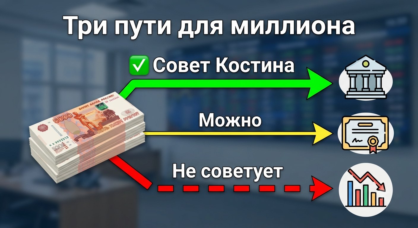 Андрей Костин совет по инвестициям 1 миллион рублей депозит или акции ВТБ 2026 FBM.ru