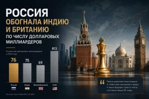 Азия, нефть и ИИ: Как Россия обогнала Индию и Британию в гонке миллиардеров