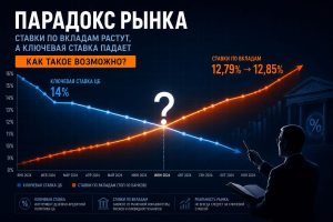 Парадокс рынка: экономист объяснил рост ставок по вкладам при снижении ключевой ставки ЦБ