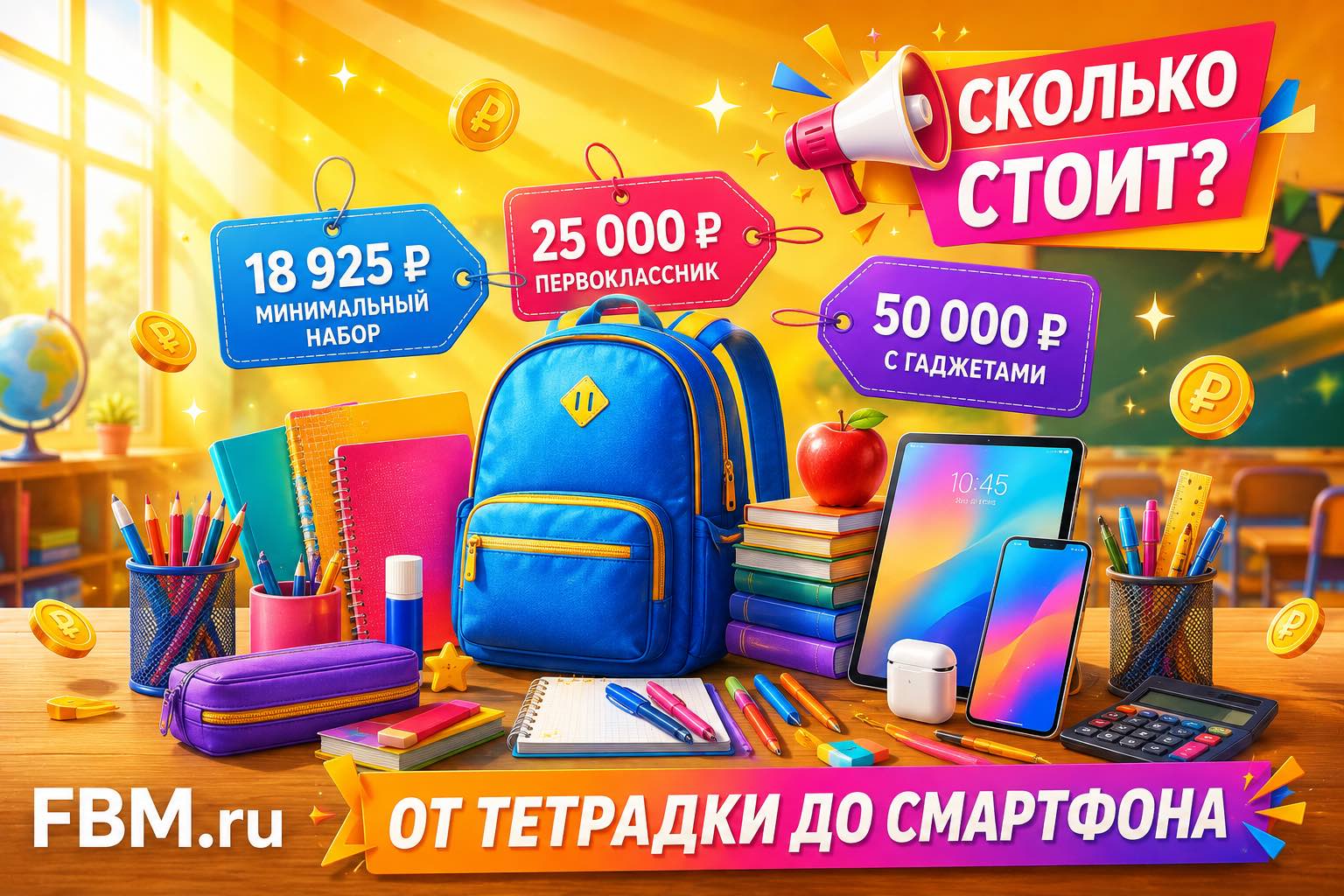 Школа бьет по карману: минимальный набор подорожал до 19 000 ₽