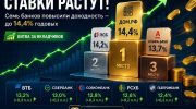 Семь банков из топ-10 повысили ставки по вкладам после заседания ЦБ